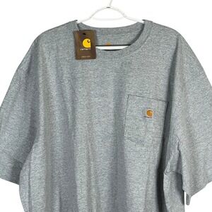 NEW Carhartt Original Fit Pocket T Shirt Mens 3XL Gray Short Sleeve‎ Cotton